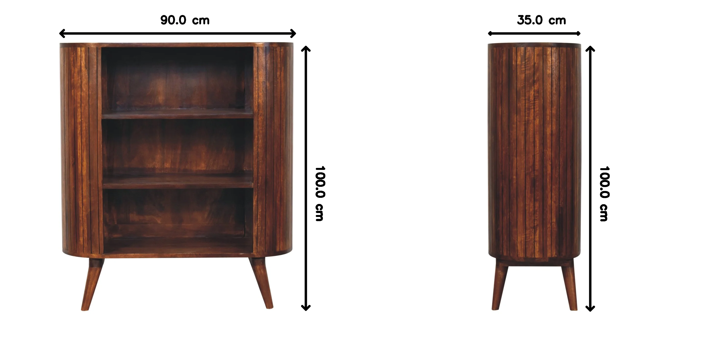 Cortez Open Cabinet Chestnut Wood - Image 7