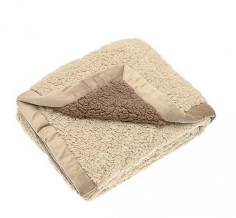 Cosy Sherpa Throw 130x170cm - Taupe