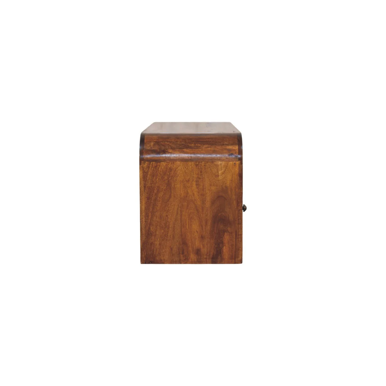 Darcy 3 Drawer Open Shelf Media Unit, Chestnut - Image 9