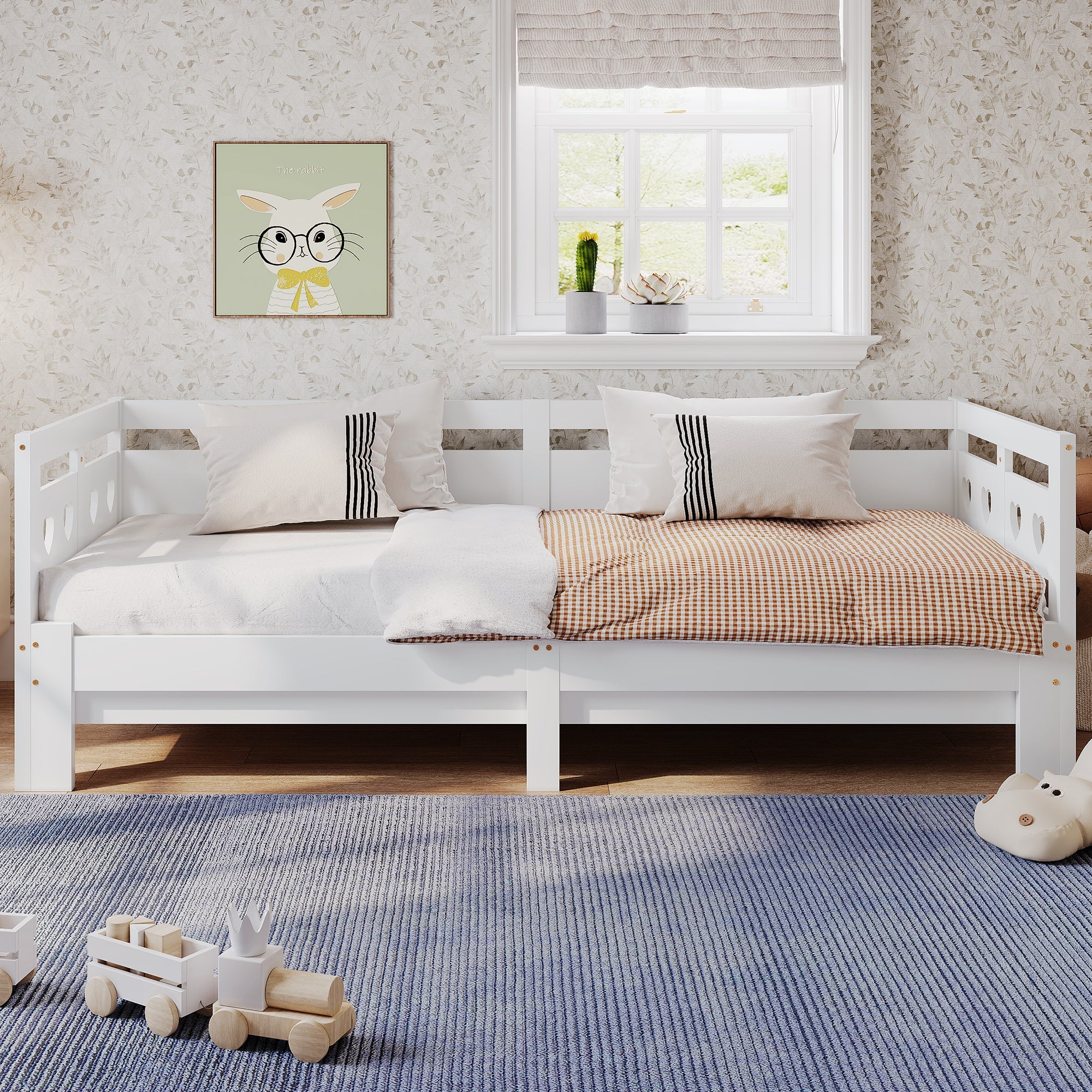 Daybed, Pull-Out 90x200cm, Solid Pine White - Image 4