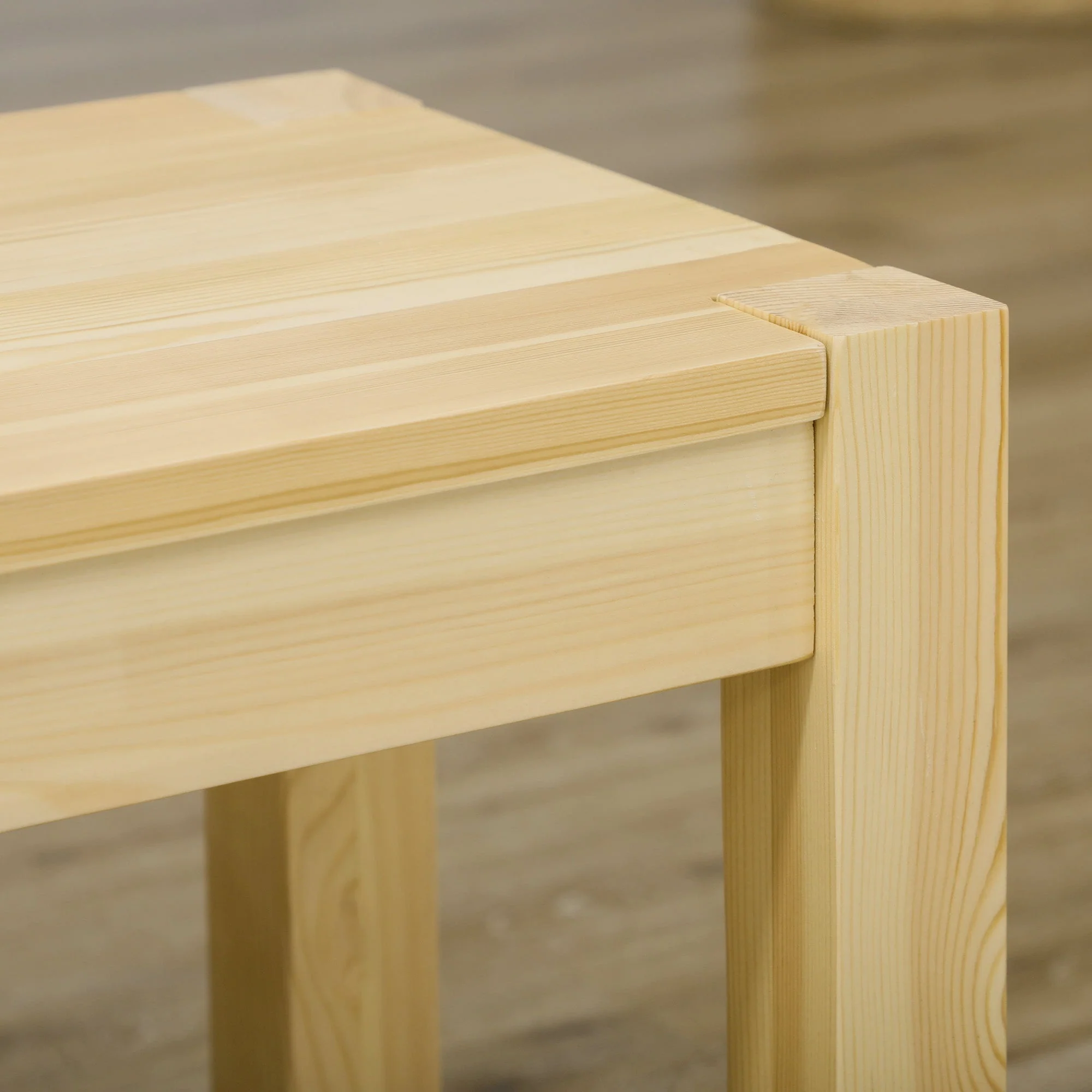 Dining Bench 3-Seater Country Style 330 kg Max Load Natural Pine Wood - Image 7