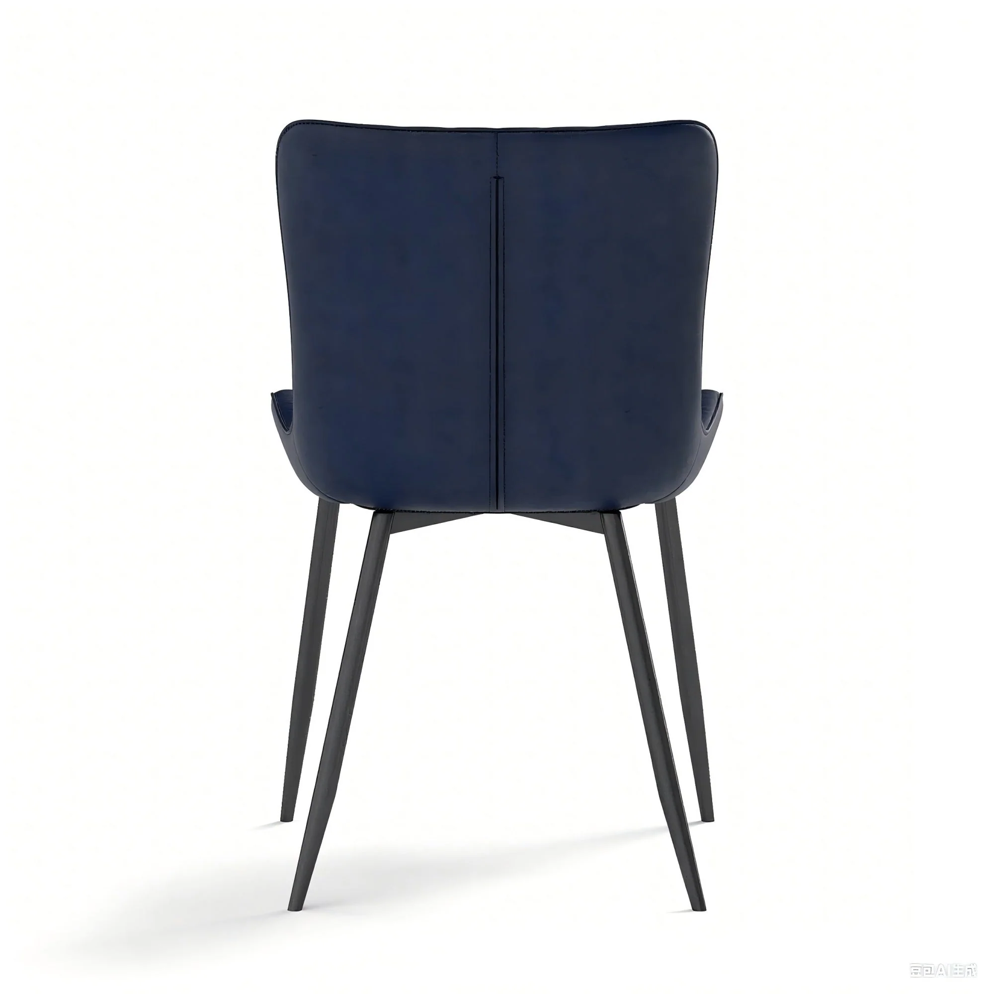 Dining Chairs Set of 2 Armchairs Faux Leather - Blue - Image 7