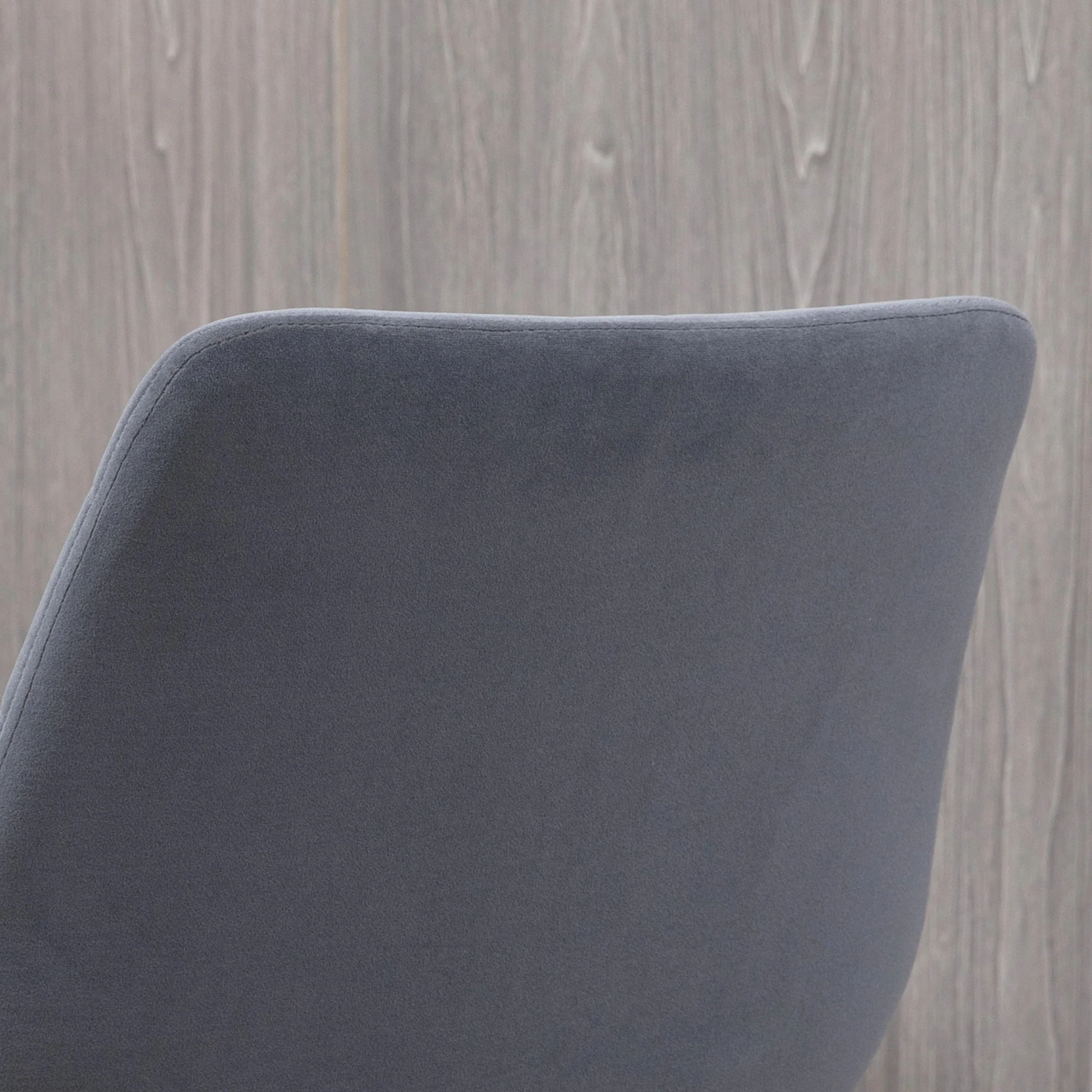 Dining Chairs, Set of 2 Upholstered Velvet, Steel Legs, Grey - Image 8