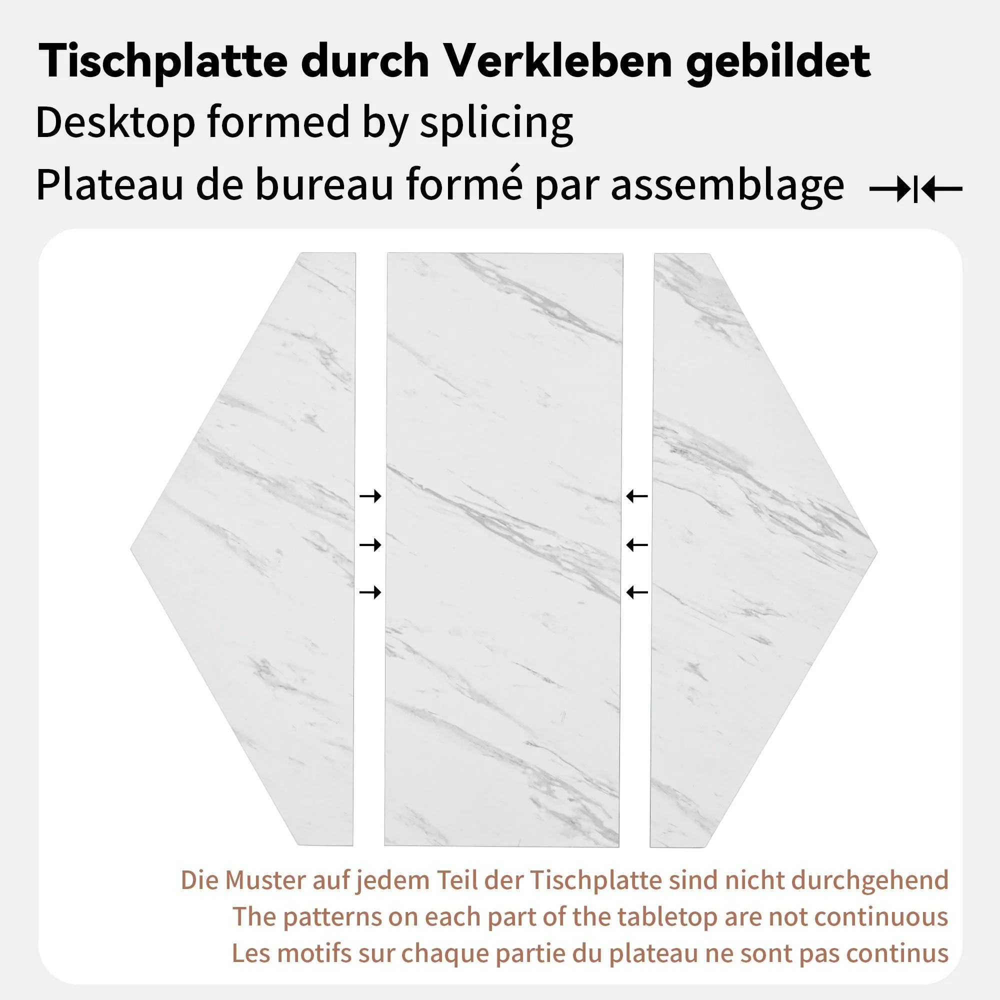 Dining Set 5-Piece, Hexagonal Marble Table with 4 Velvet Chairs, Grey Velvet - Image 9