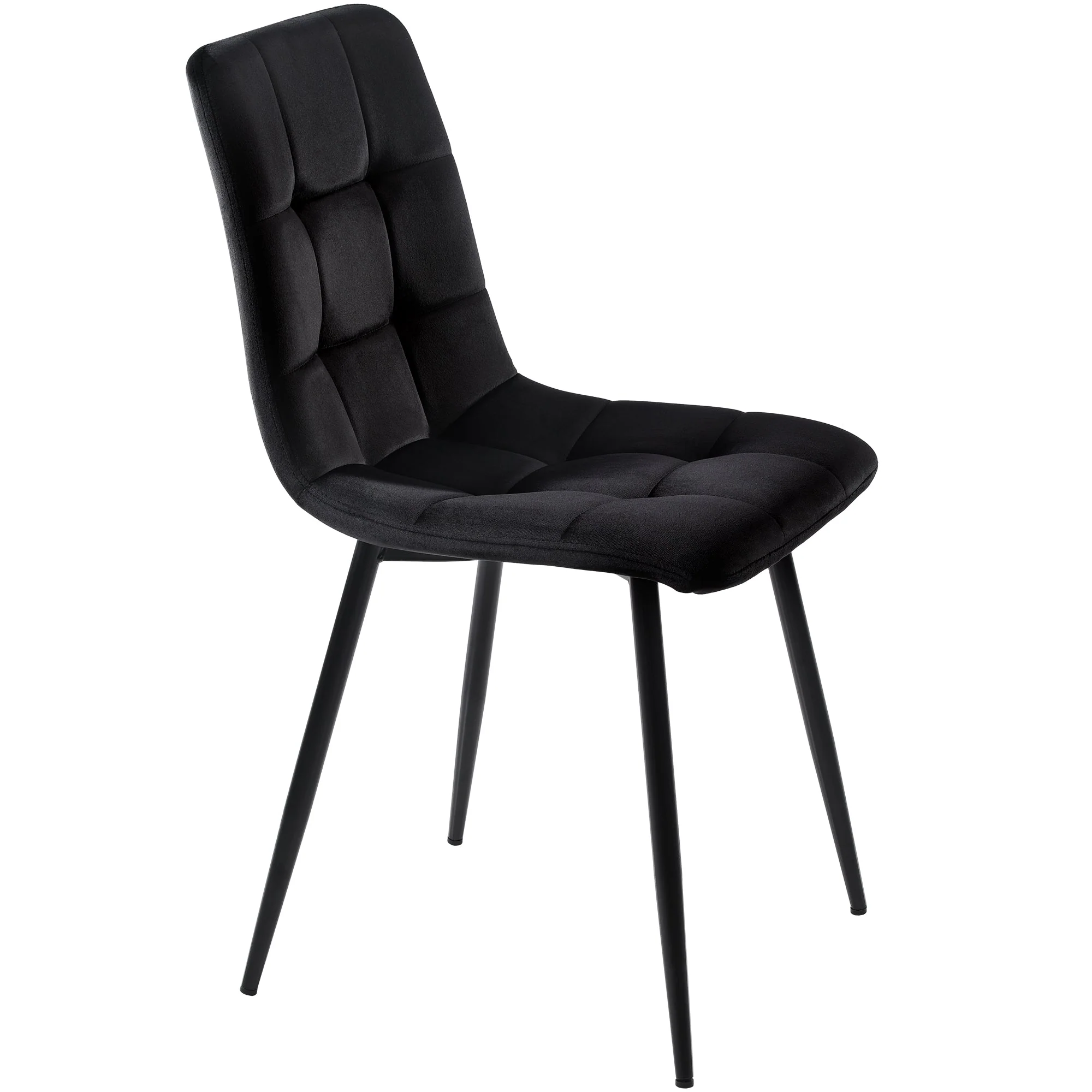 Dining Set (5-Piece) Modern Kitchen Table 140x80cm with Black Velvet Chairs, Black Iron - Image 6