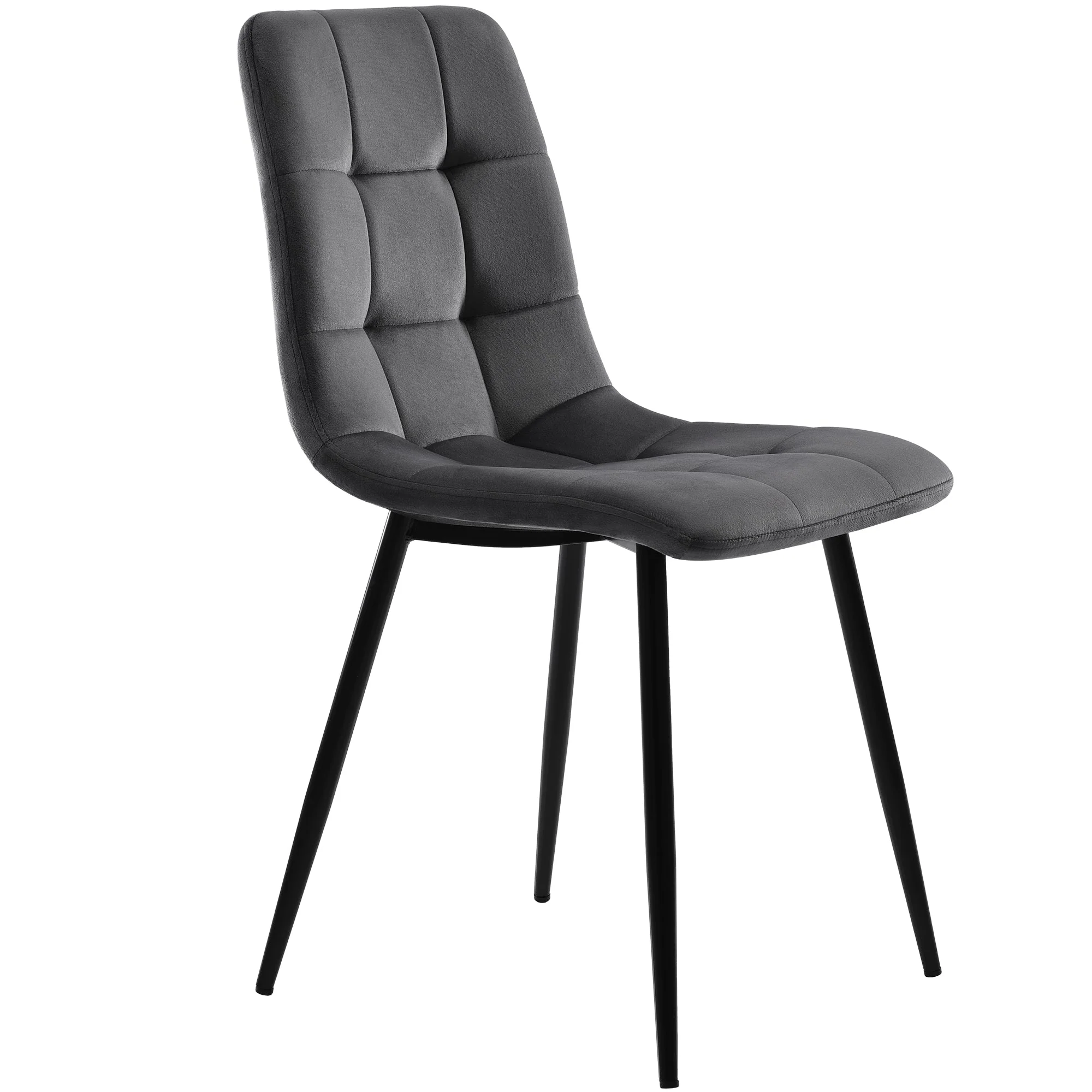 Dining Set 5-Piece Round 80cm Marble Top 4 Chairs - Grey Velvet - Image 6