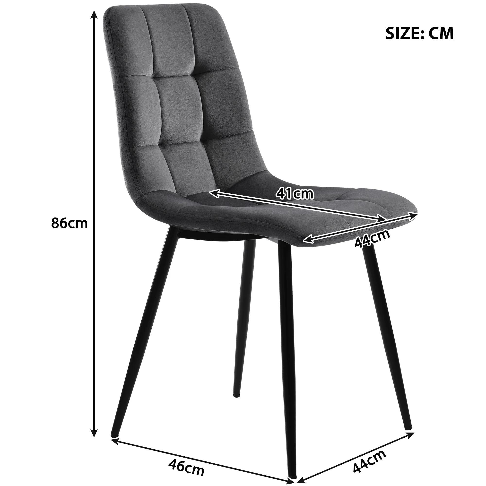 Dining Set 5-Piece Round 80cm Marble Top 4 Chairs - Grey Velvet - Image 9