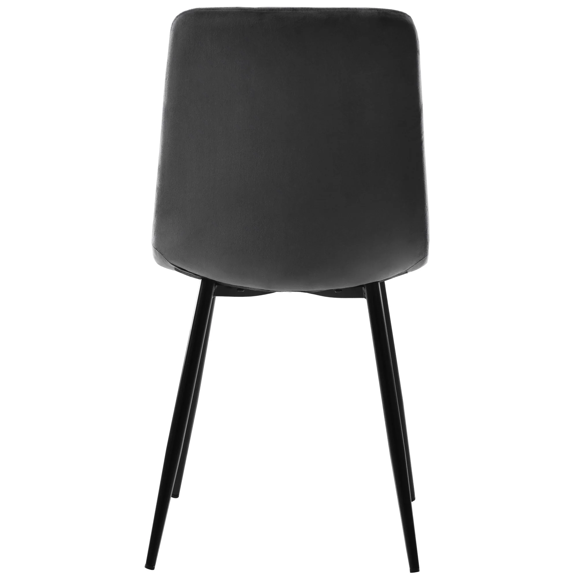 Dining Set 5-Piece Round Table 100cm, 4 Chairs, Gold Metal Legs, White MDF Top | Dark Grey Velvet - Image 8