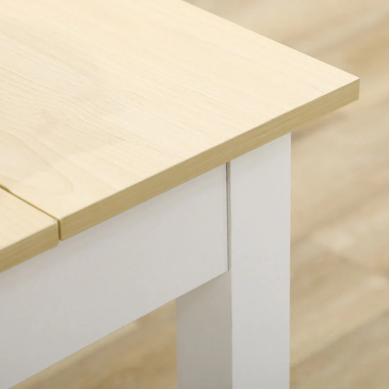 Dining Table 4-6 Seater Modern Wood Effect Thick Legs, Oak - Image 7