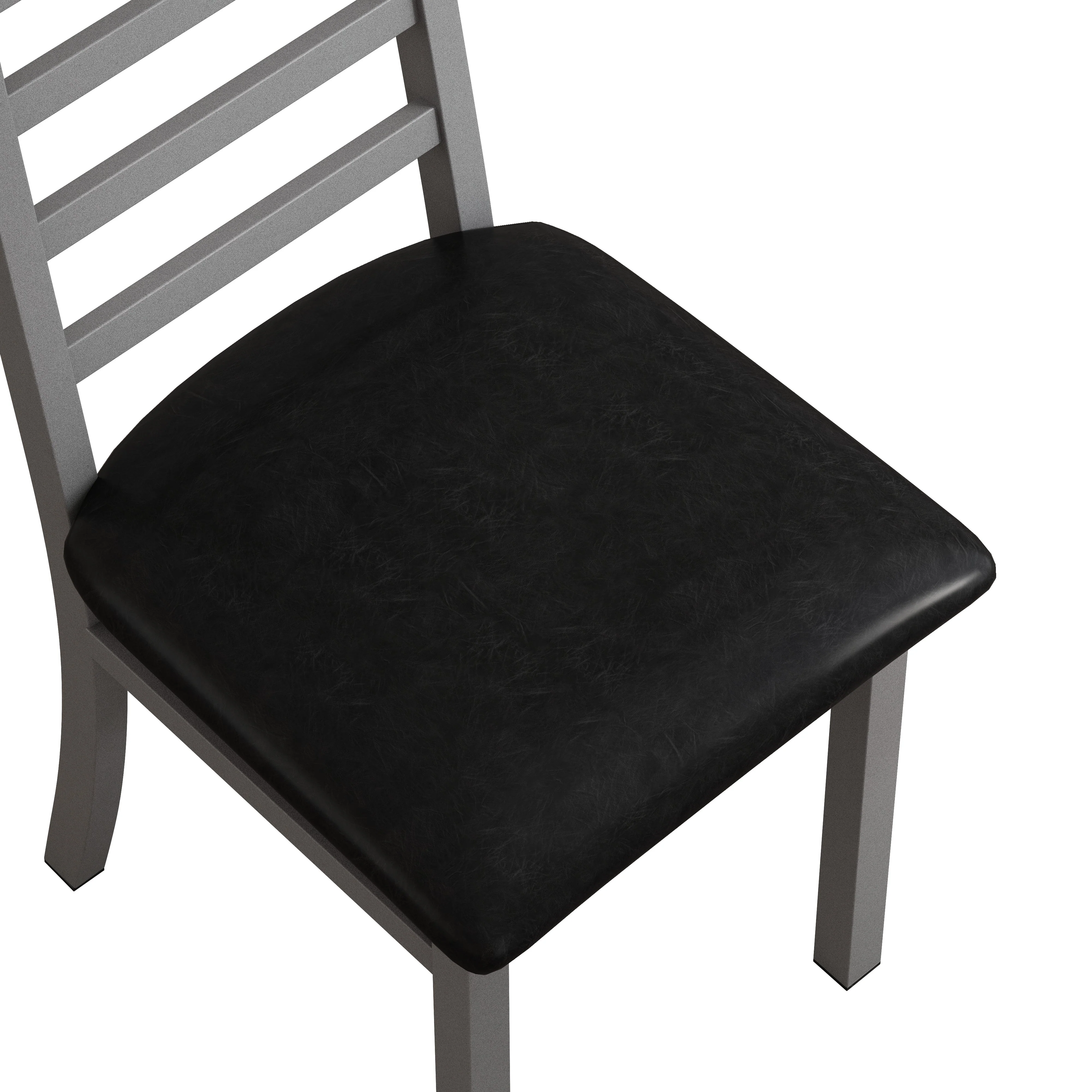 Dining Table Set, 4-person Tulip Table with Chairs, Brown & Gray - Image 10
