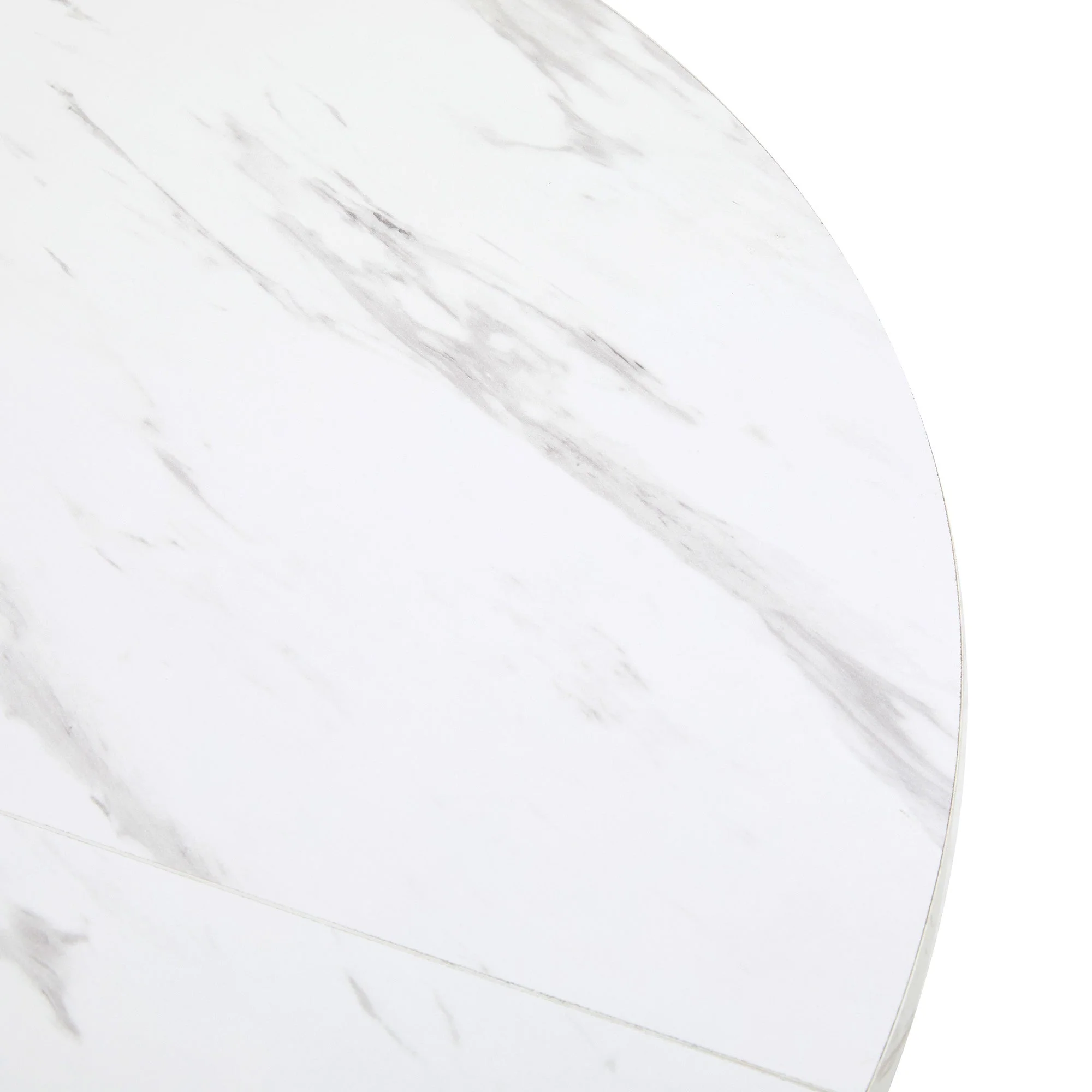 Dining Table Set 5-Piece Round 100cm Black Metal White MDF Green Velvet - Image 9