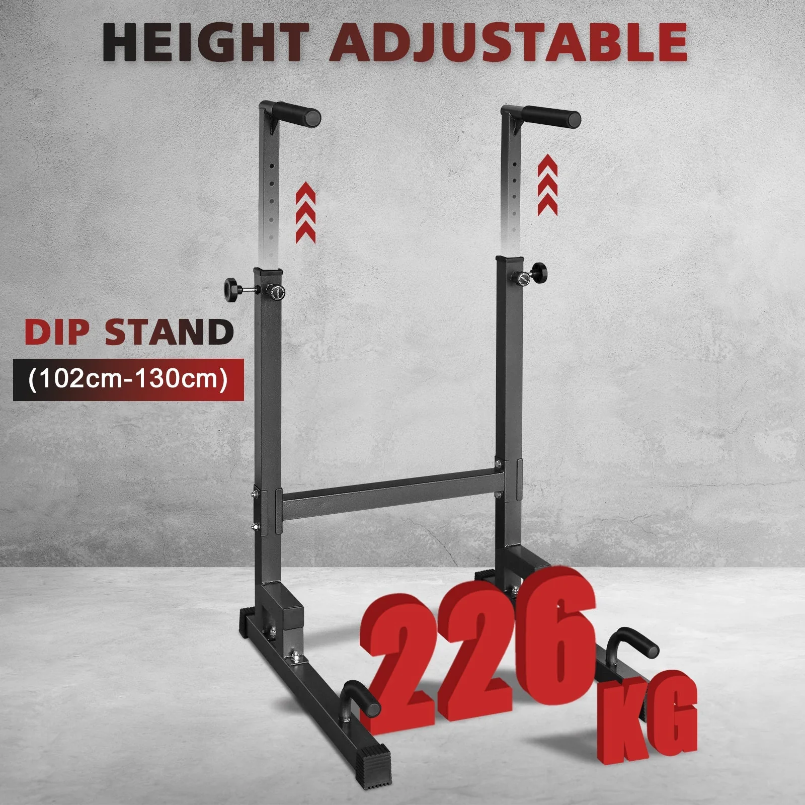 Dip Stand, Adjustable Height, Heavy Duty with Slip-Proof Grips, Multi-Functional for Tricep Dips - Image 5
