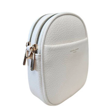 DJ Double Zip X-Body Bag - White