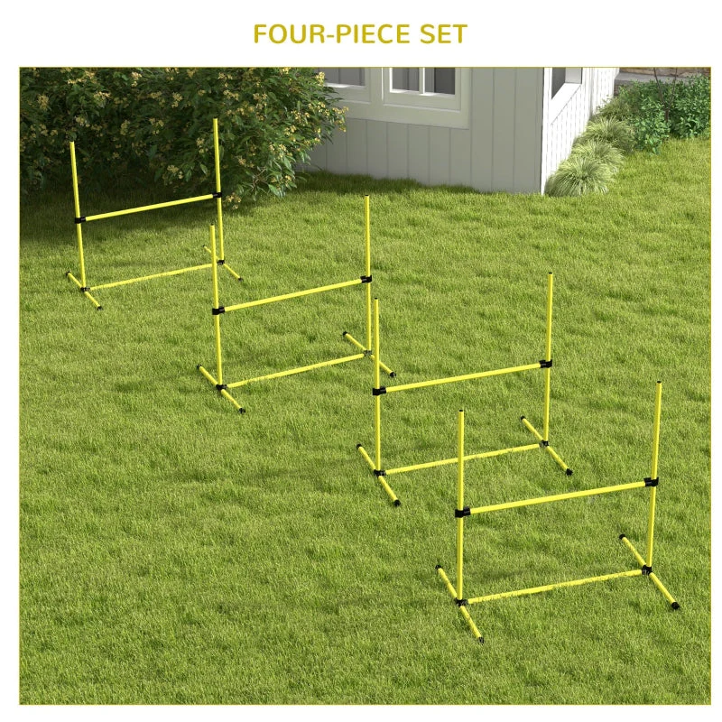 Dog Agility Training Equipment, Adjustable Jumps Hurdle with Bag, Yellow - Image 5