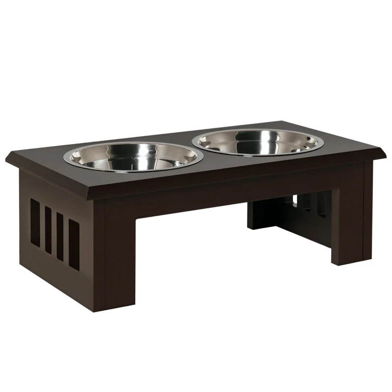 Dog Feeding Station, Non-Slip, 2 L Bowls, Grey - Image 2