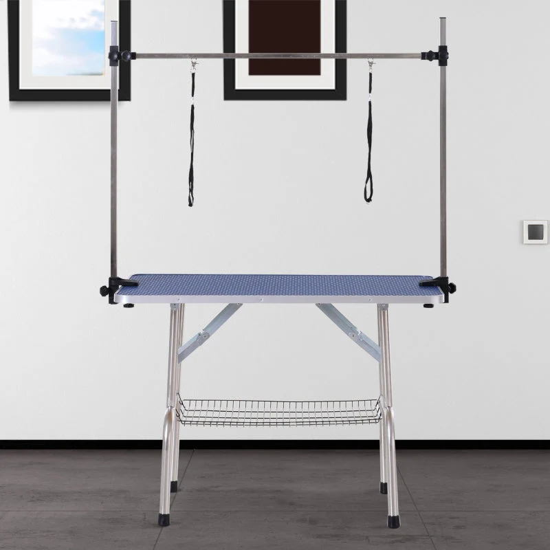 Dog Grooming Table, with Lower Basket, up to 100kg, Blue - Image 2