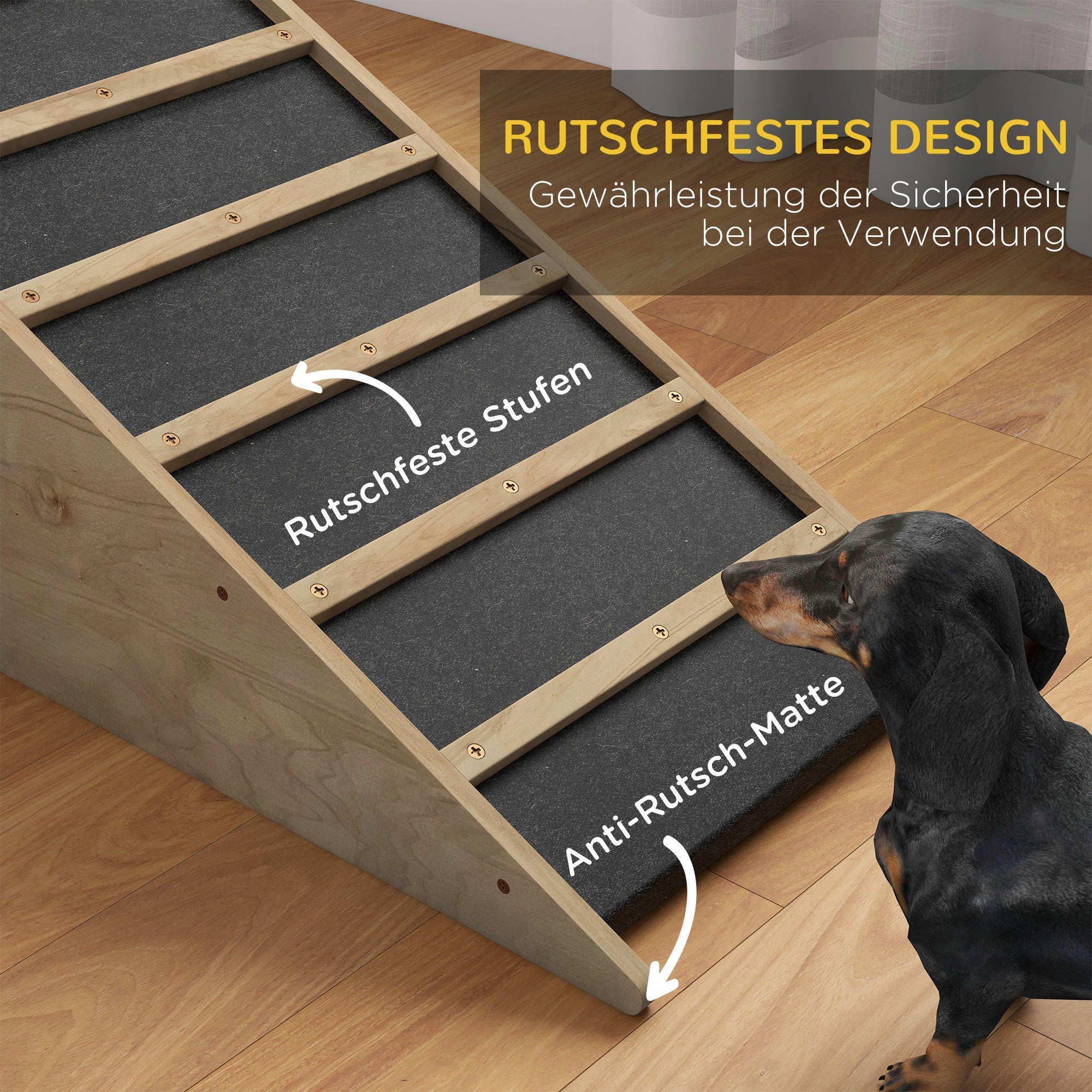 Dog Ramp, Non-Slip, 20kg, Light and Stable, Wood - Image 5