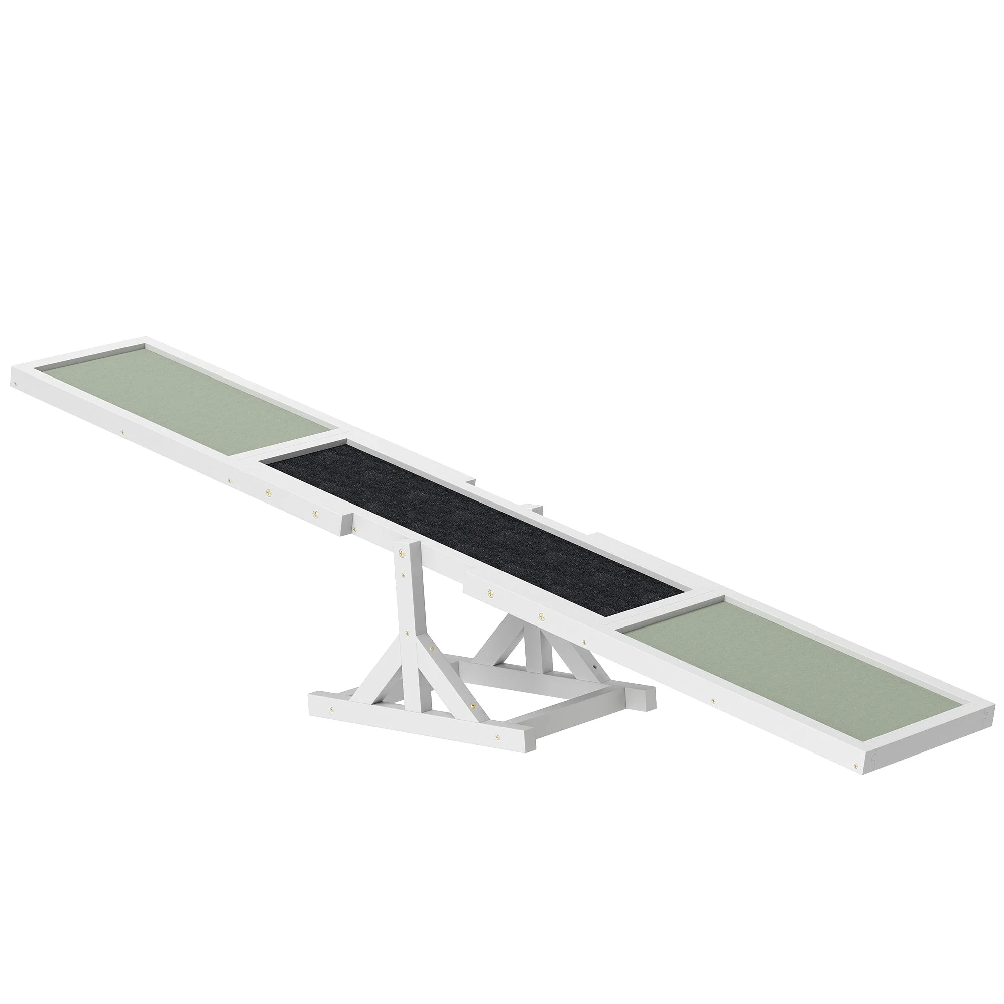 Dog Seesaw, Agility Ramp for dogs under 30 kg, Wood White - Image 2
