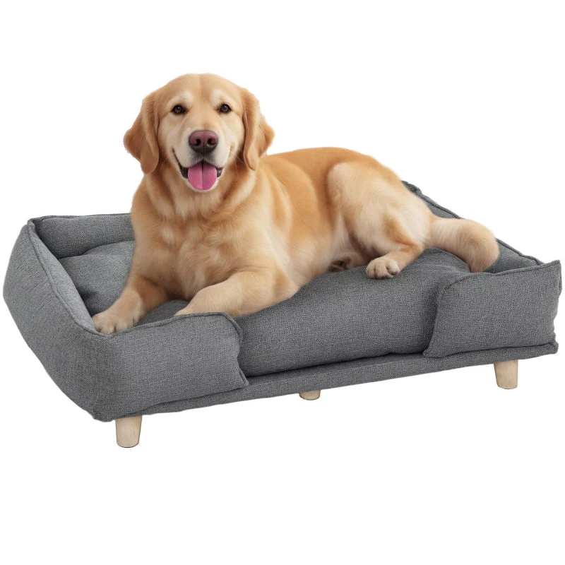 Dog Sofa Washable Cushion - Natural/Dark Grey - Image 7