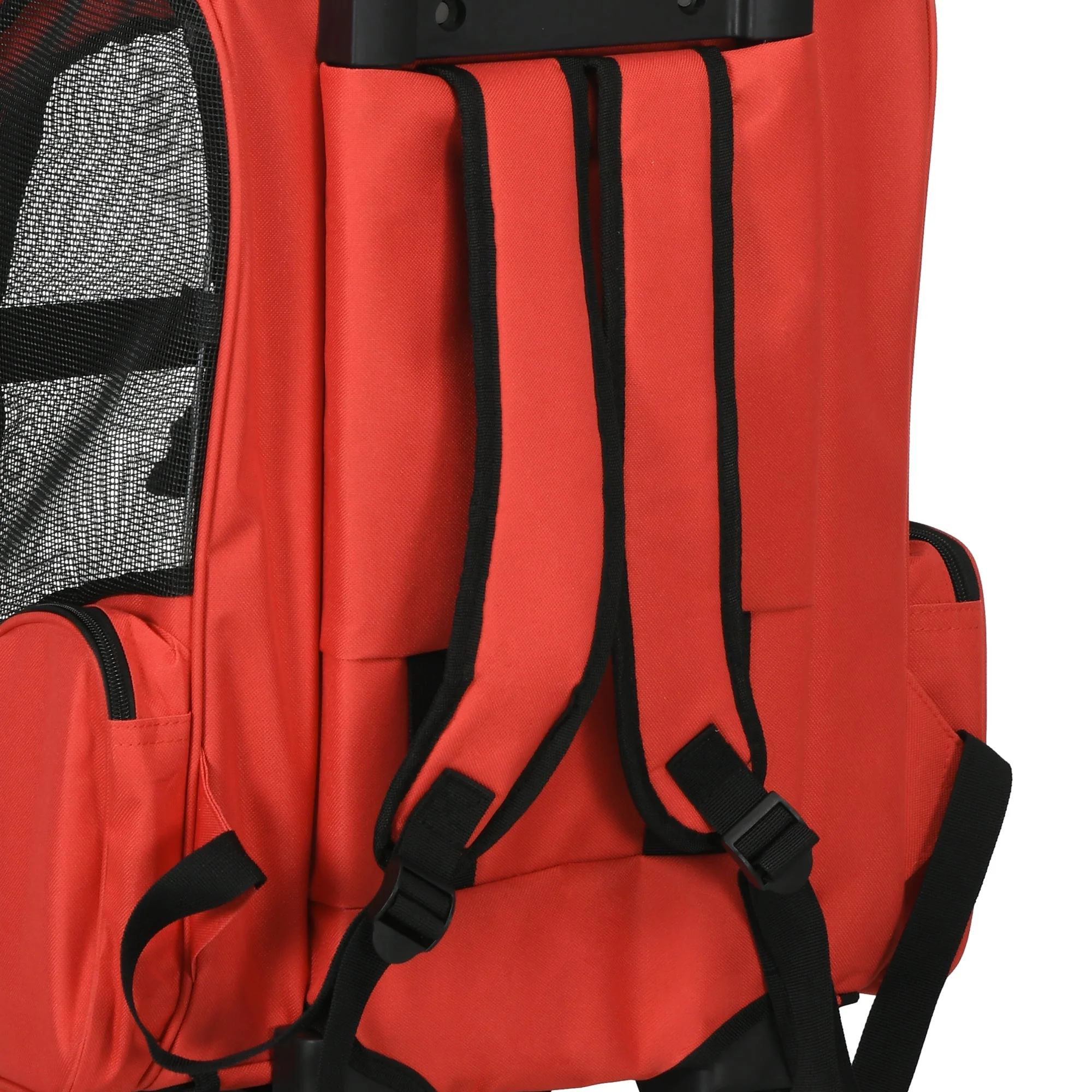 Dog Trolley Carrier Bag, 2-in-1, Breathable, Red - Image 7