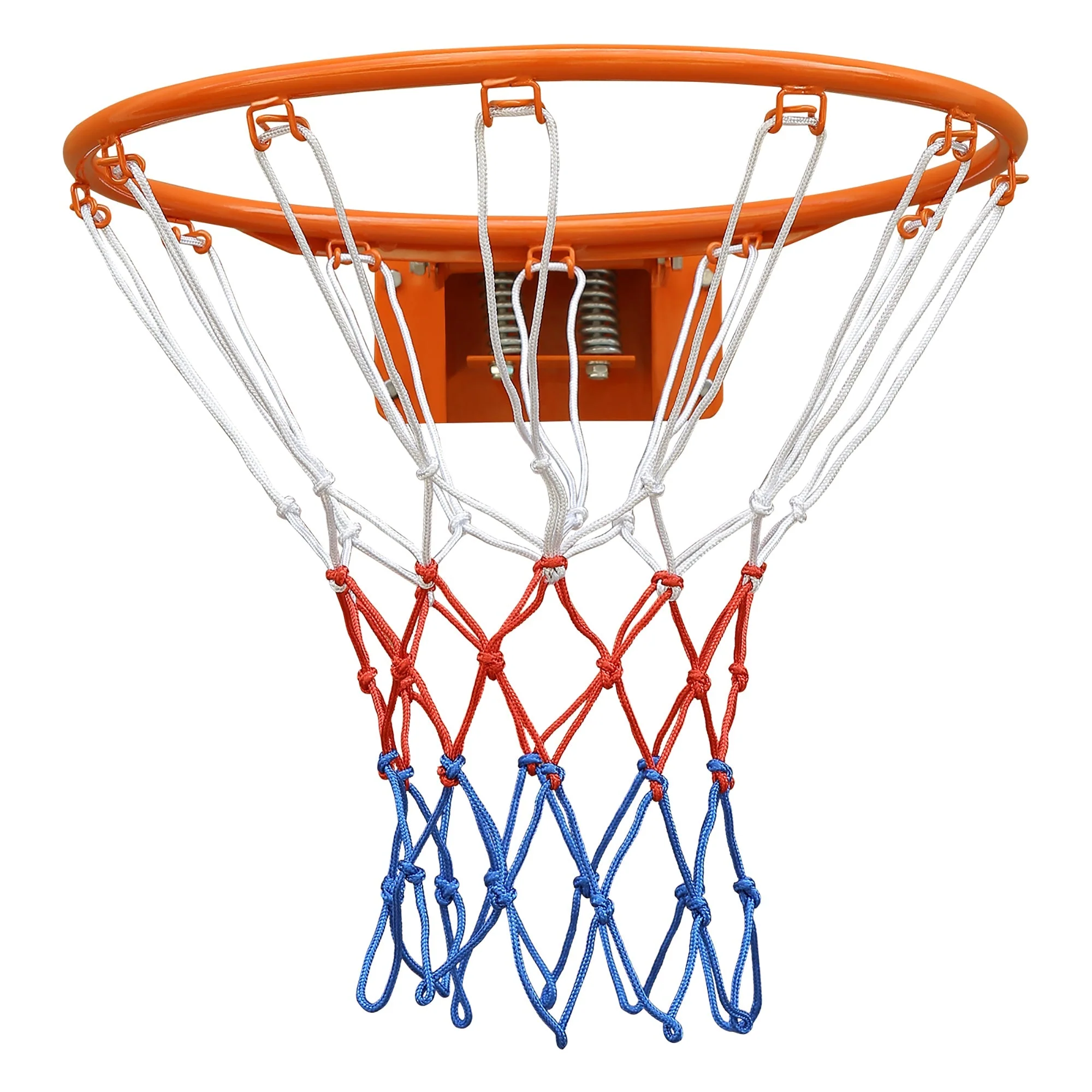 Double Spring Basketball Rim, Shock Absorption, 4-Point Stabilization, Steel, Orange - Image 3