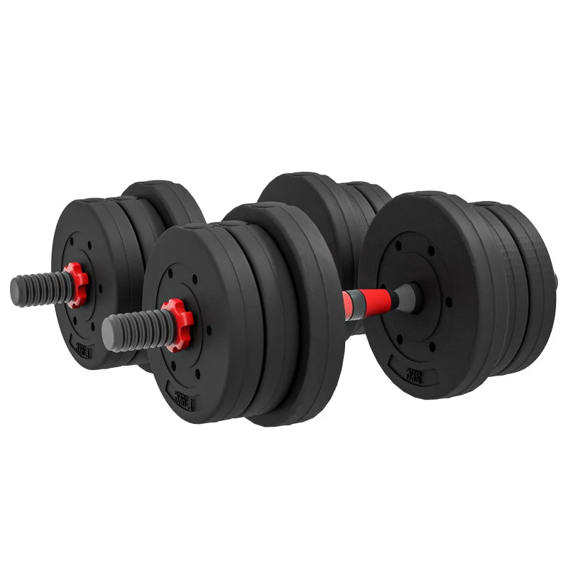 Dumbbell Set 20 kg adjustable with barbell for strength training and weight lifting - Image 2