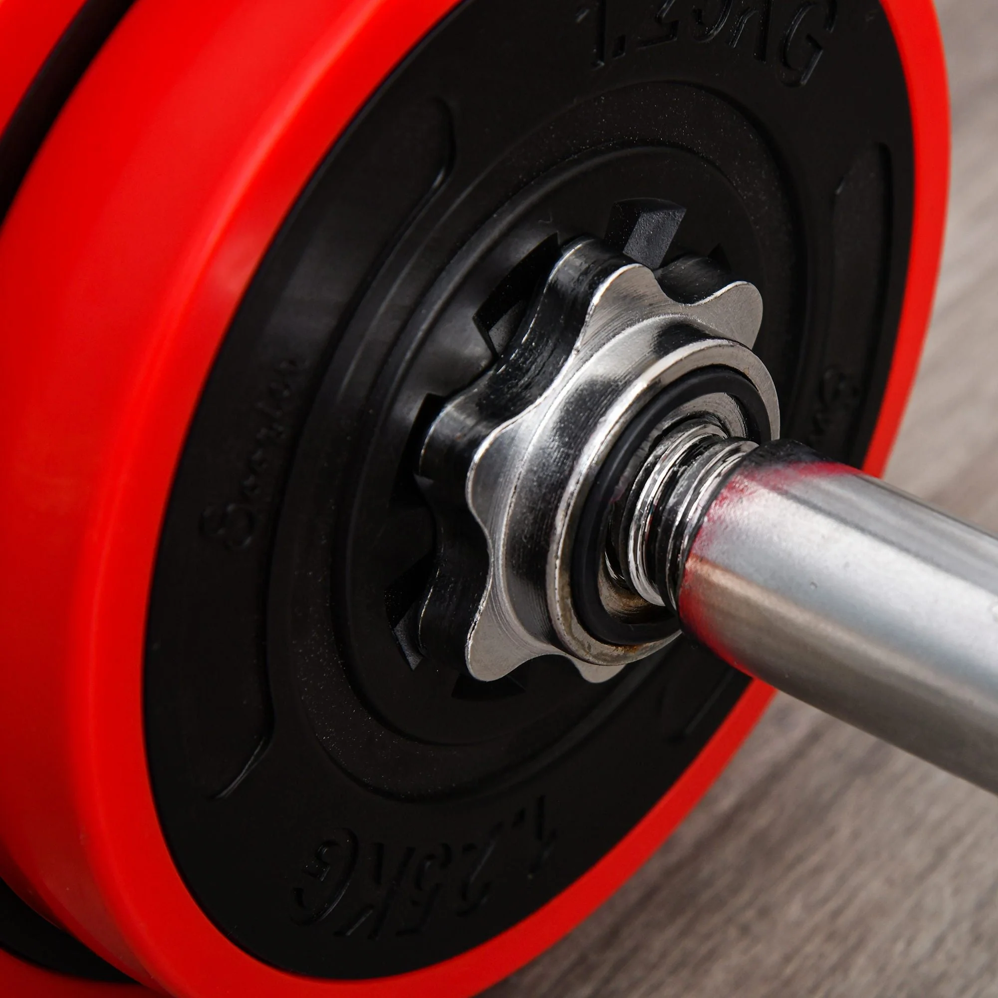 Dumbbell Set 20KGS 2-IN-1 Adjustable Dumbbells & Barbells, Red Black - Image 8