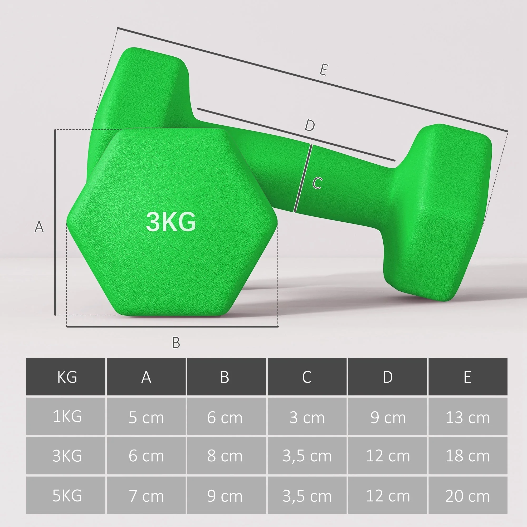 Dumbbell Set 6 Dumbbells with Stand Metal - Image 3