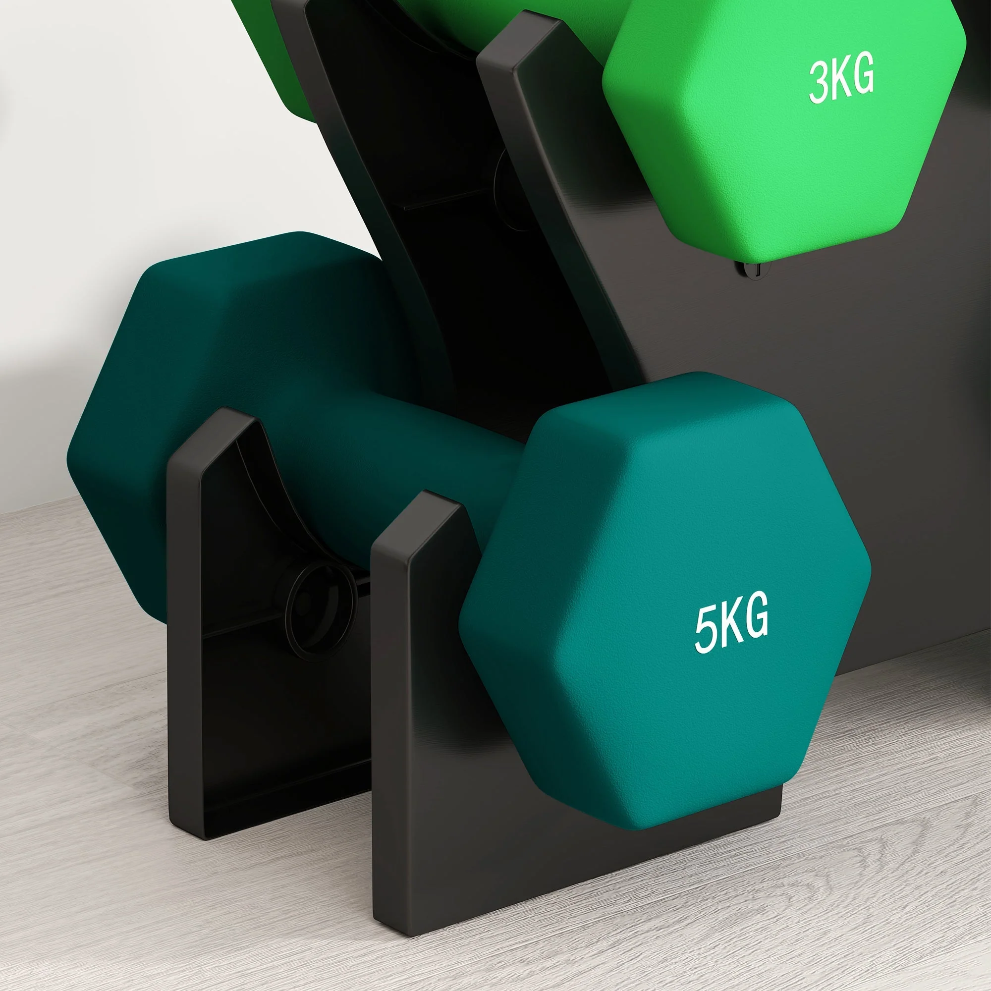 Dumbbell Set 6 Dumbbells with Stand Metal - Image 8