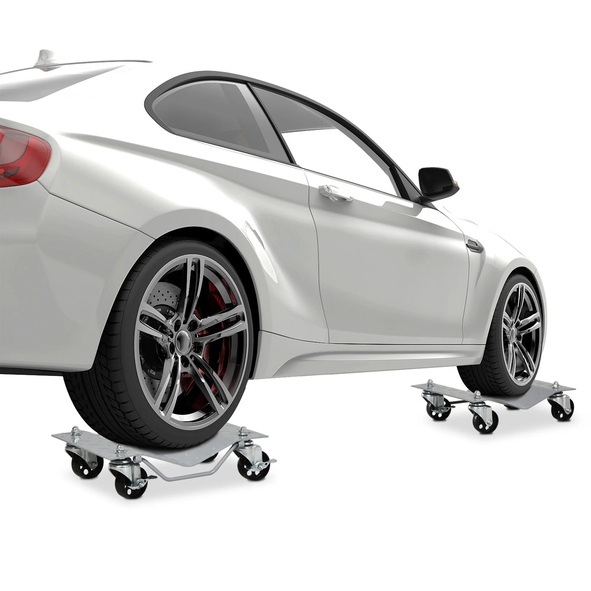 DURHAND Trolley Jack, 2 Pieces, 4 Rollers, Gray - Image 2