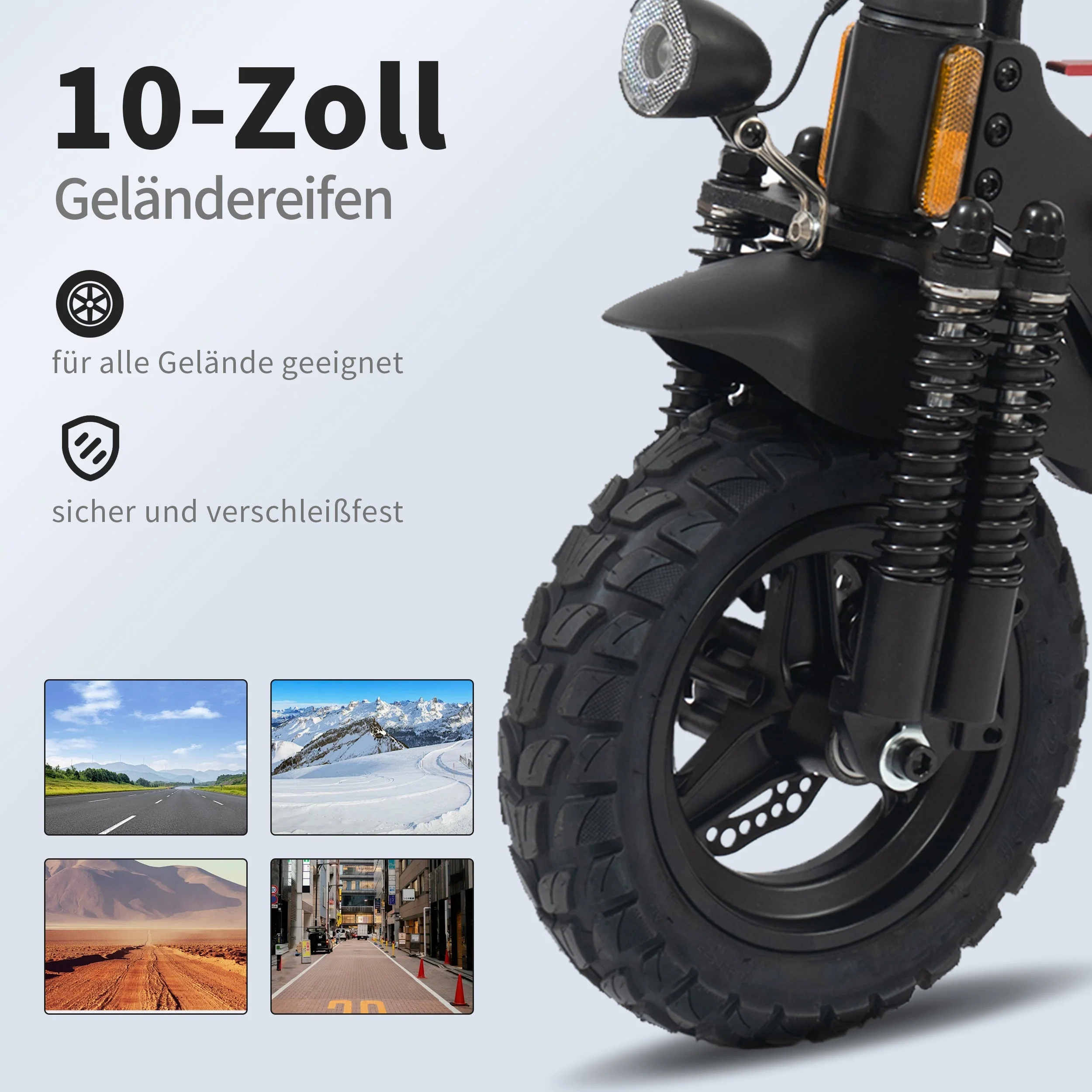 E-Scooter 10-Inch Foldable Road Legal 60km Range 500W Double Shock - Image 9