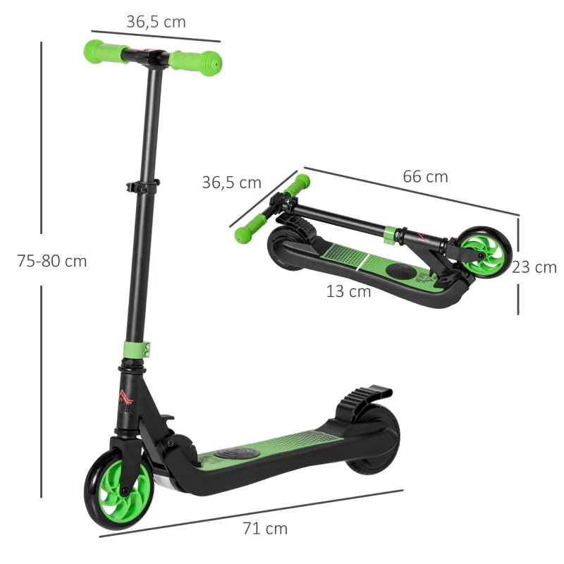 E-Scooter Electric Scooter with 120W Motor and 6 km Range, Green+Black - Image 3