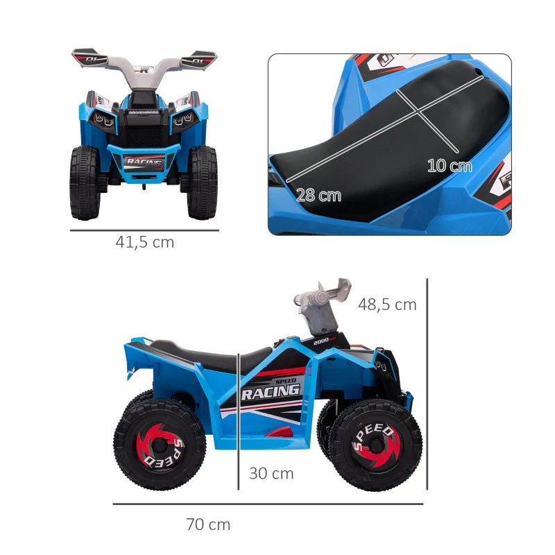 Electric Children's Quad 2.5 km/h Forward & Reverse Gears Blue - Image 3