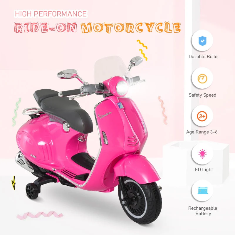 Electric Motorcycle for Children with MP3 Music and Headlights, Faux Leather and Metal, Pink - Image 8
