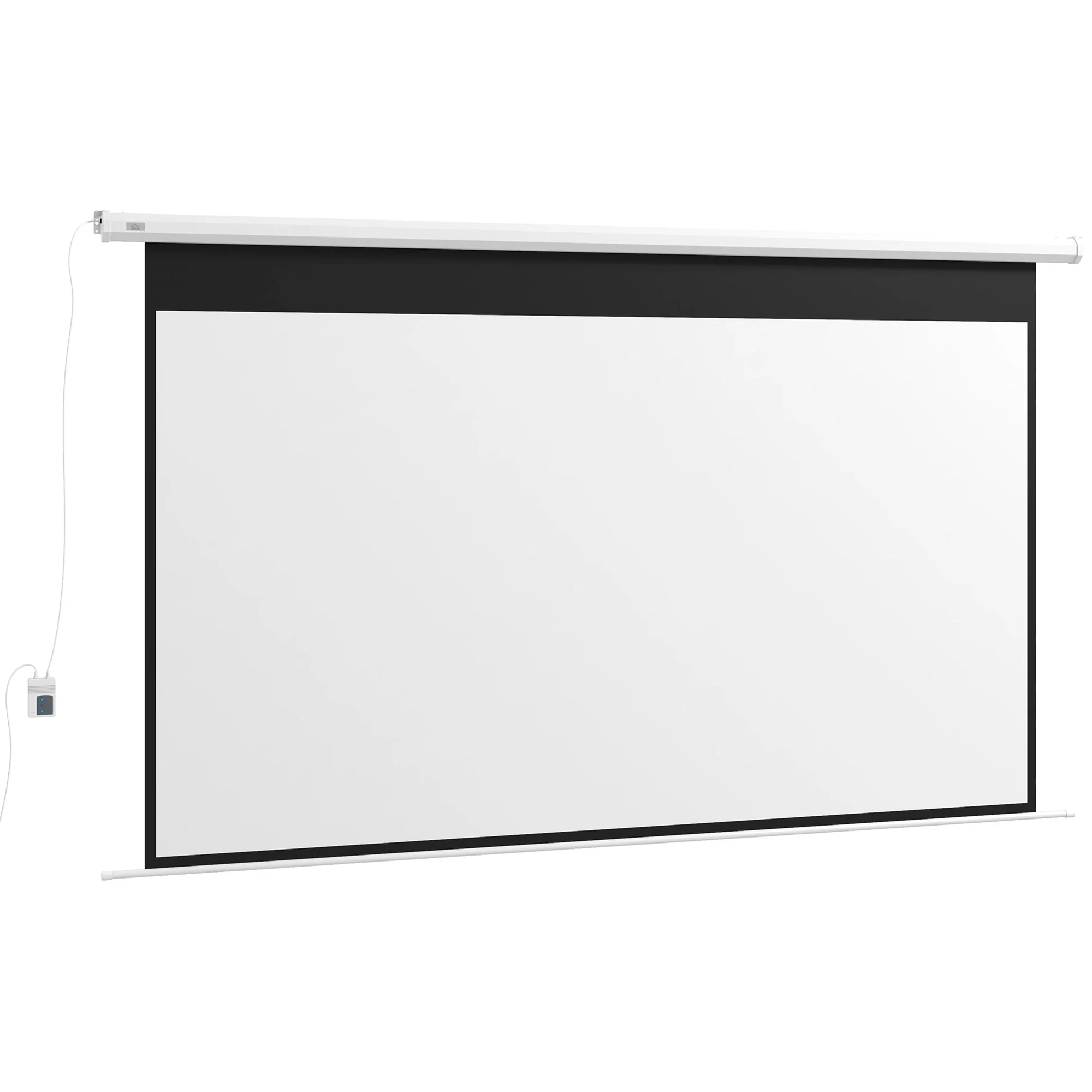 Electric Projector Screen 266x149cm 16:9 Remote Control Home Cinema, Metal White - Image 2