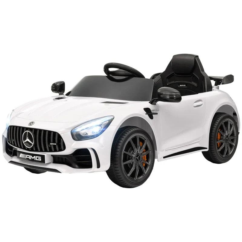 Electric Ride-On Car, Mercedes 3-5 km/h, Remote Control, White - Image 2