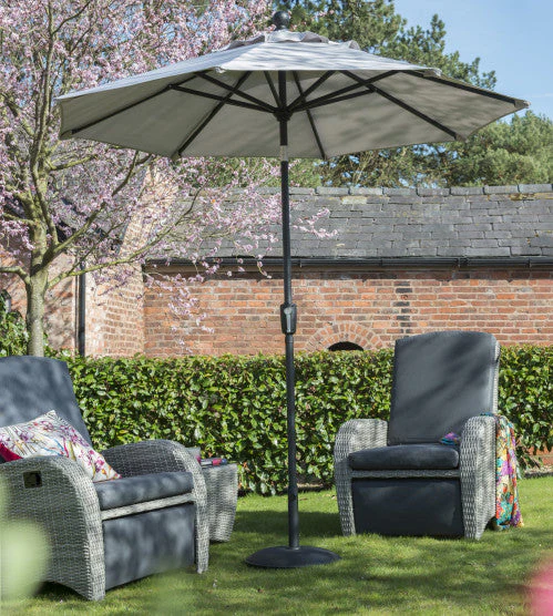 Elizabeth - 3m Mouse Grey Parasol