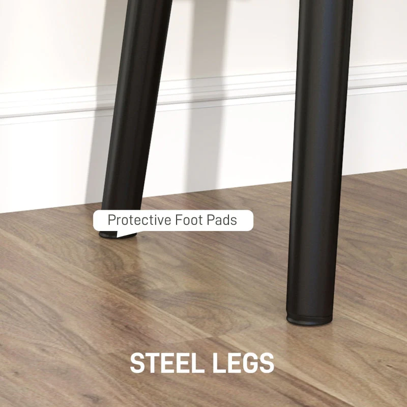 End of Bed Bench with Thick Padding and Steel Legs, Corduroy, Green - Image 5