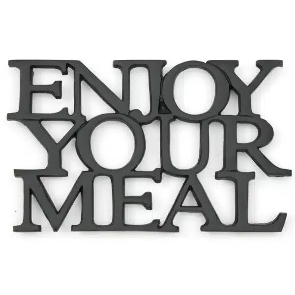 Enjoy Your Meal Trivet black