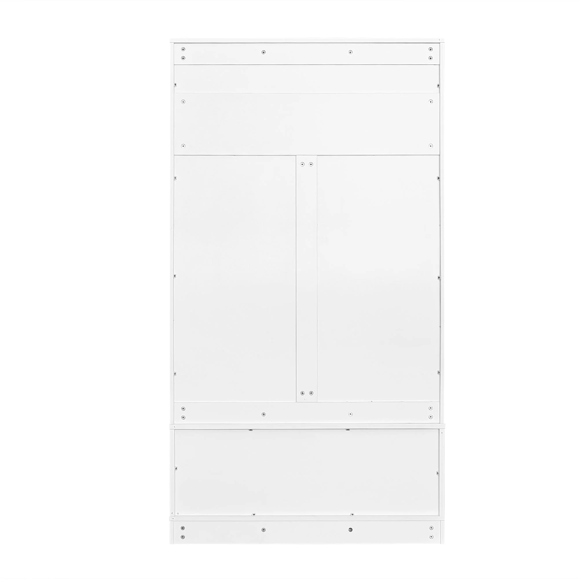 Entrance Cabinet, Storage Seat with Hooks & Open Compartments, White - Image 4