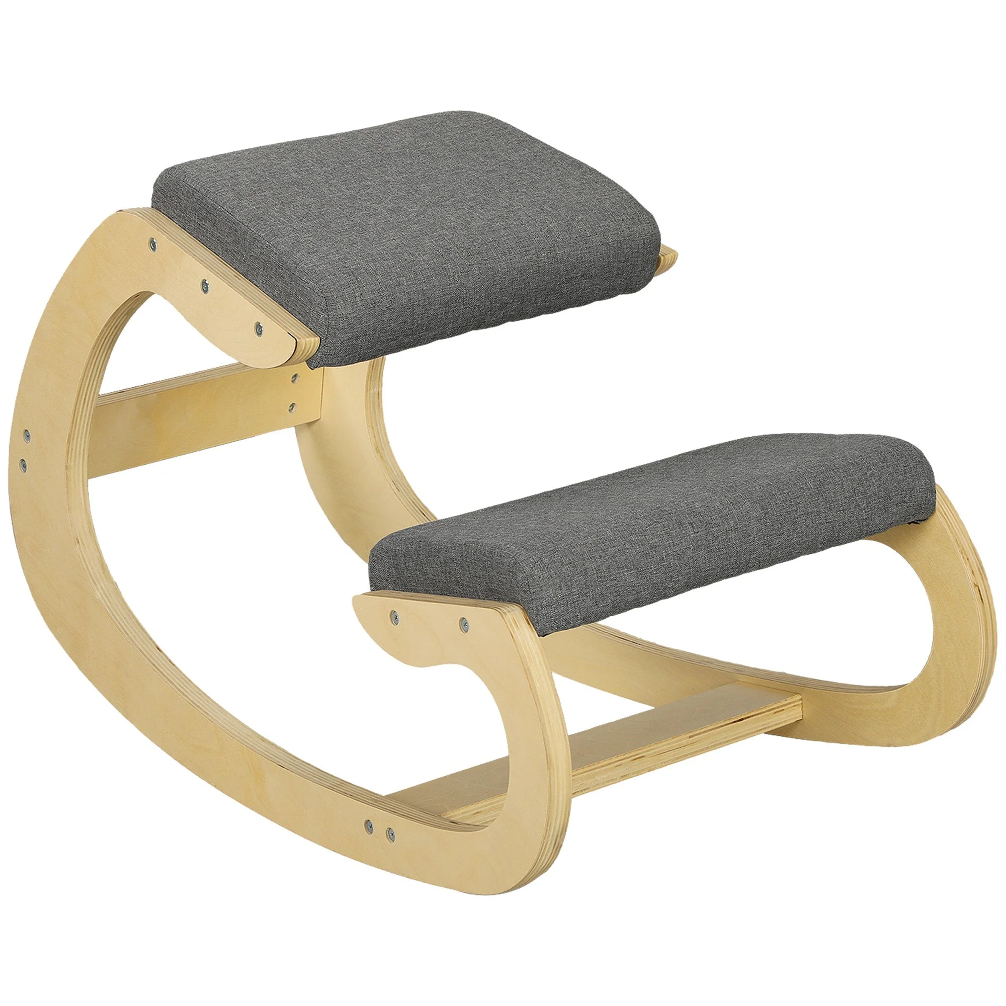Ergonomic Knee Stool, Rocking Kneeling Chair Posture Gray - Image 2