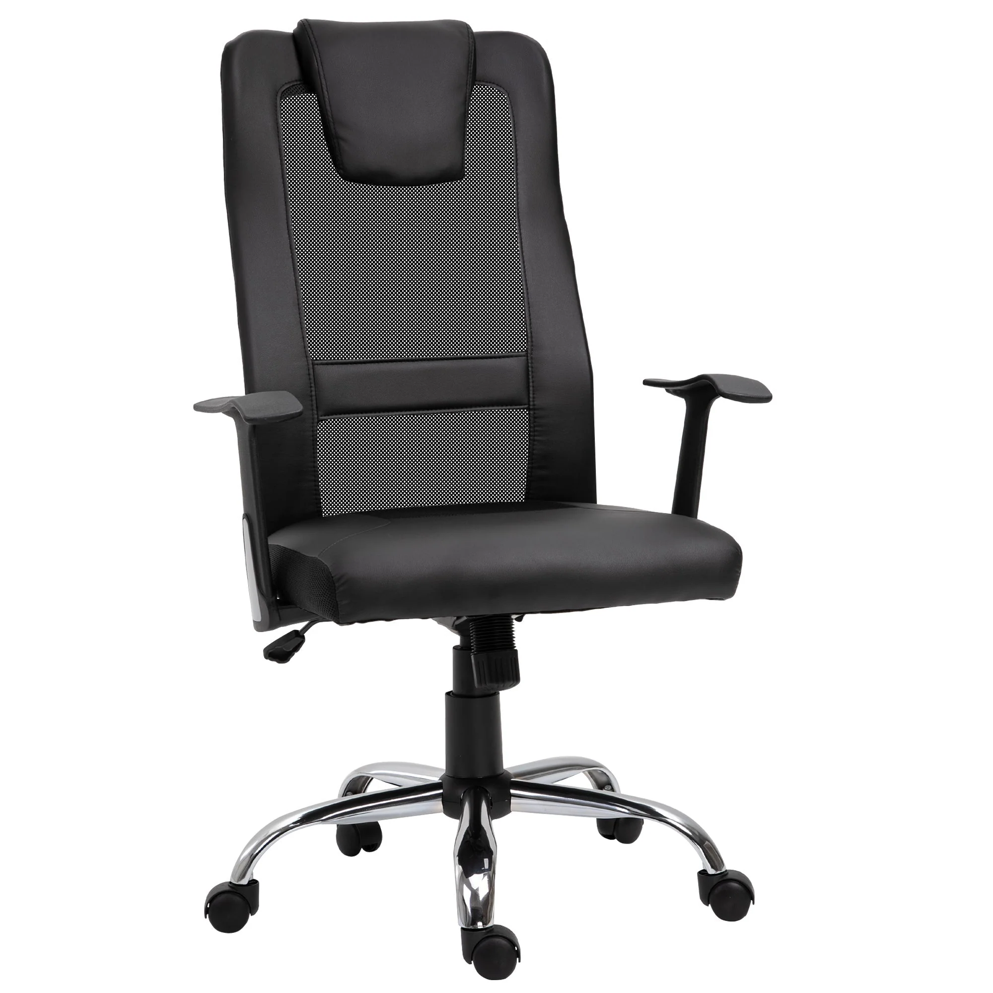 Ergonomic Office Chair, Height Adjustable Rocking Armrests 120 kg, Black - Image 2