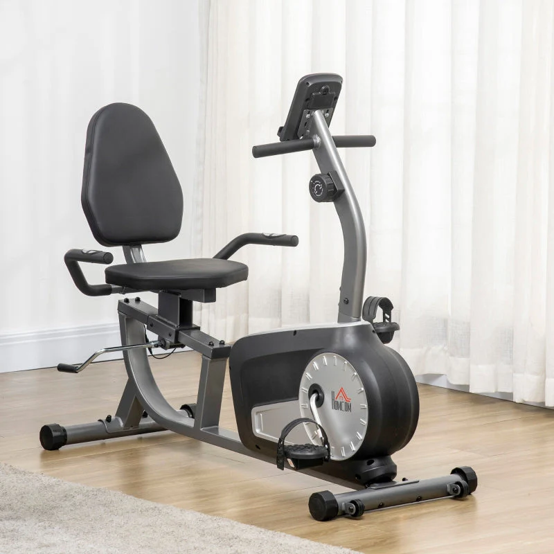 Exercise Bike 8 Resistance Levels - Steel Grey/Black/Silver - Image 8