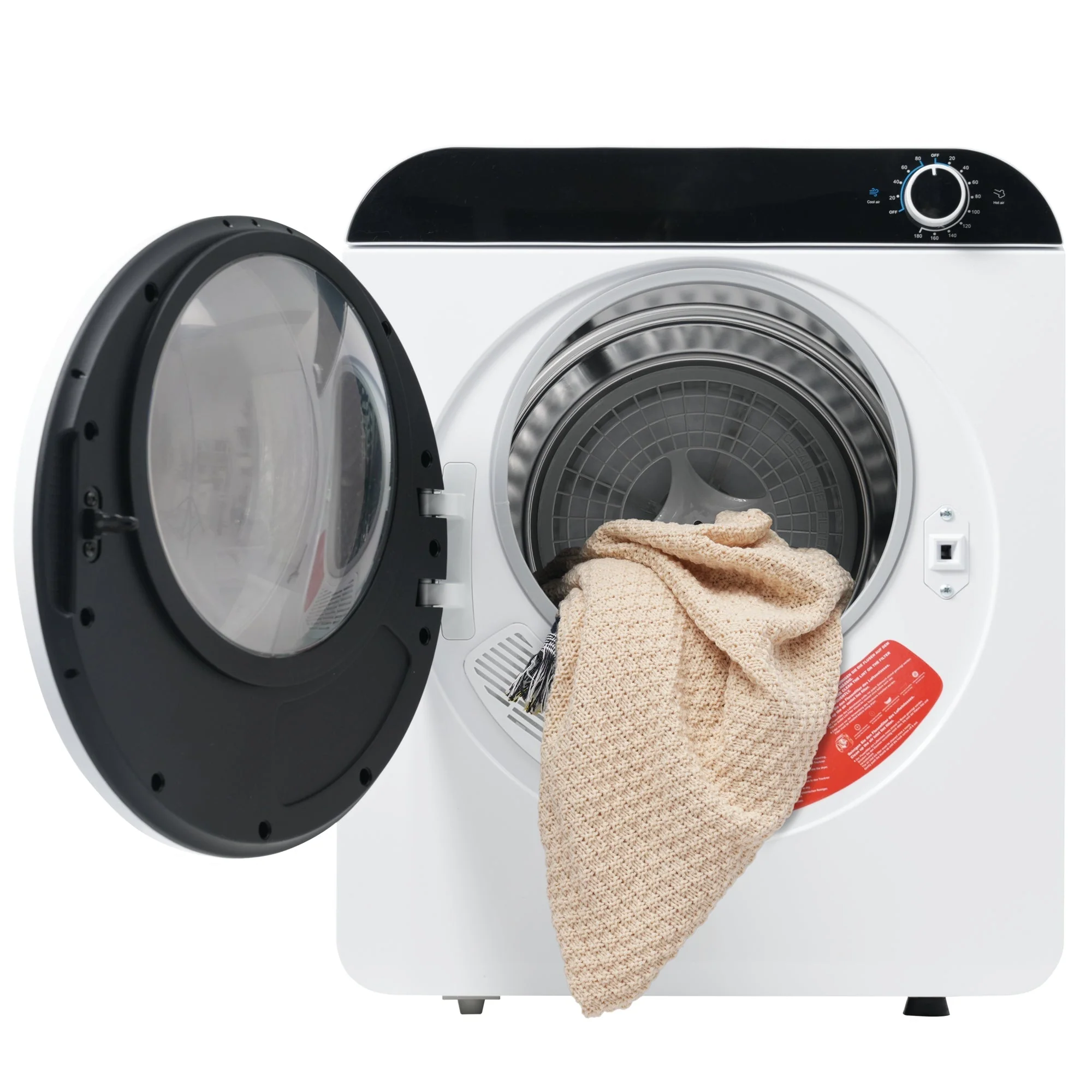 Exhaust Gas Dryer, 3kg Capacity, 830W with 4 Programs and Overheat Protection, Stainless Steel and Plastic - Image 3