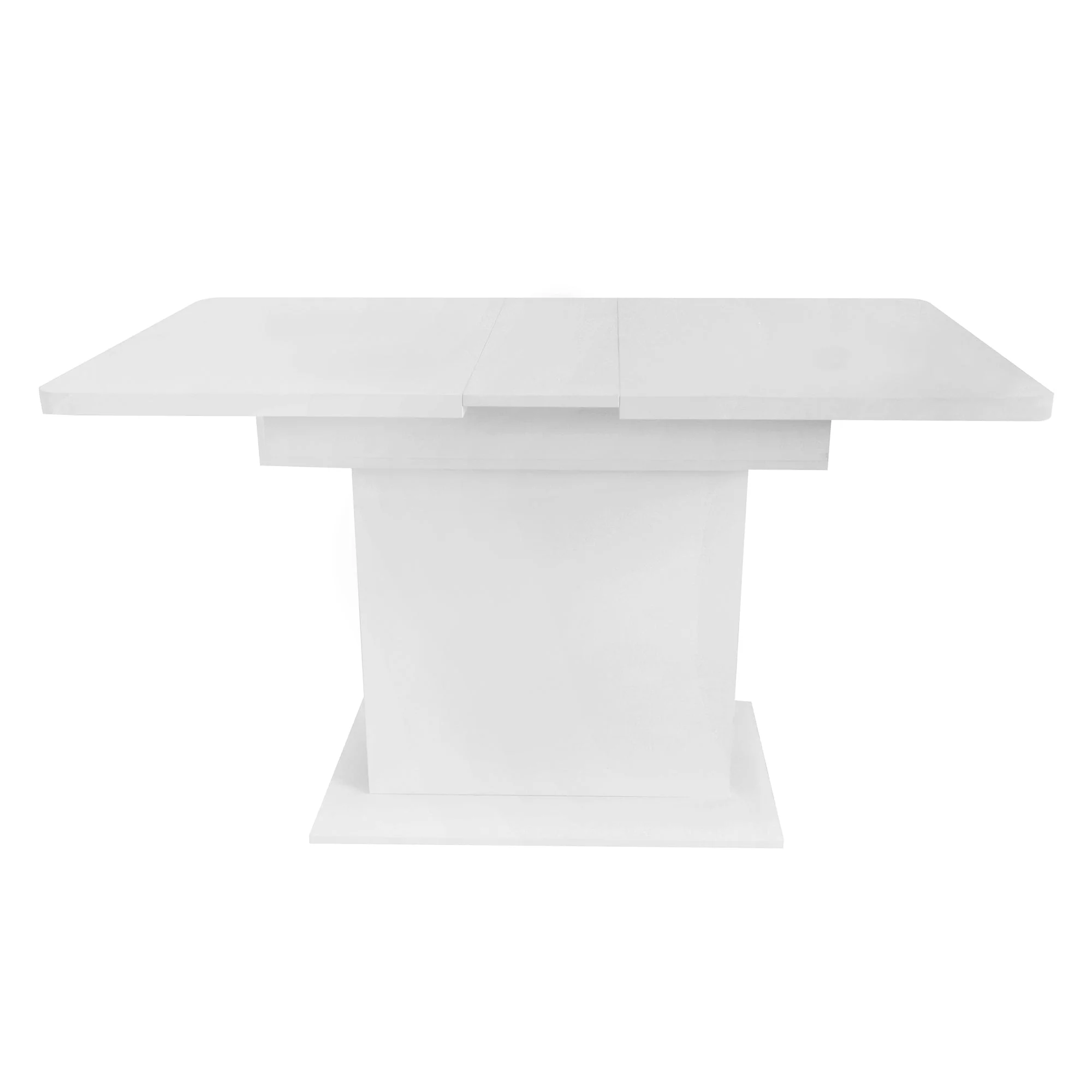 Extendable Dining Set with 4 Sherpa Chairs and Storage, Rectangular, White - Image 8