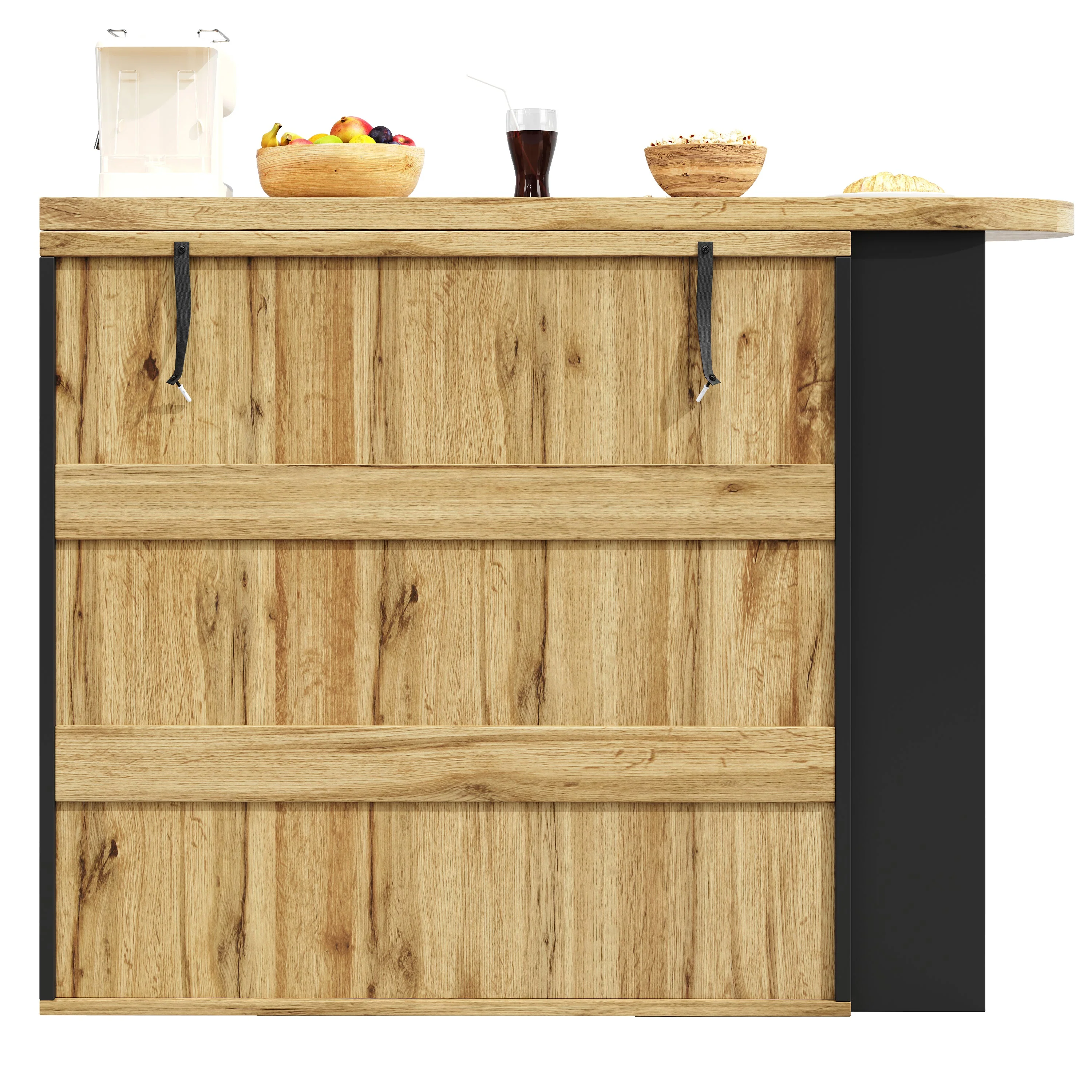 Extendable Dining Table 138-220 cm for Kitchen & Living Room, Wood Grain Top - Image 8