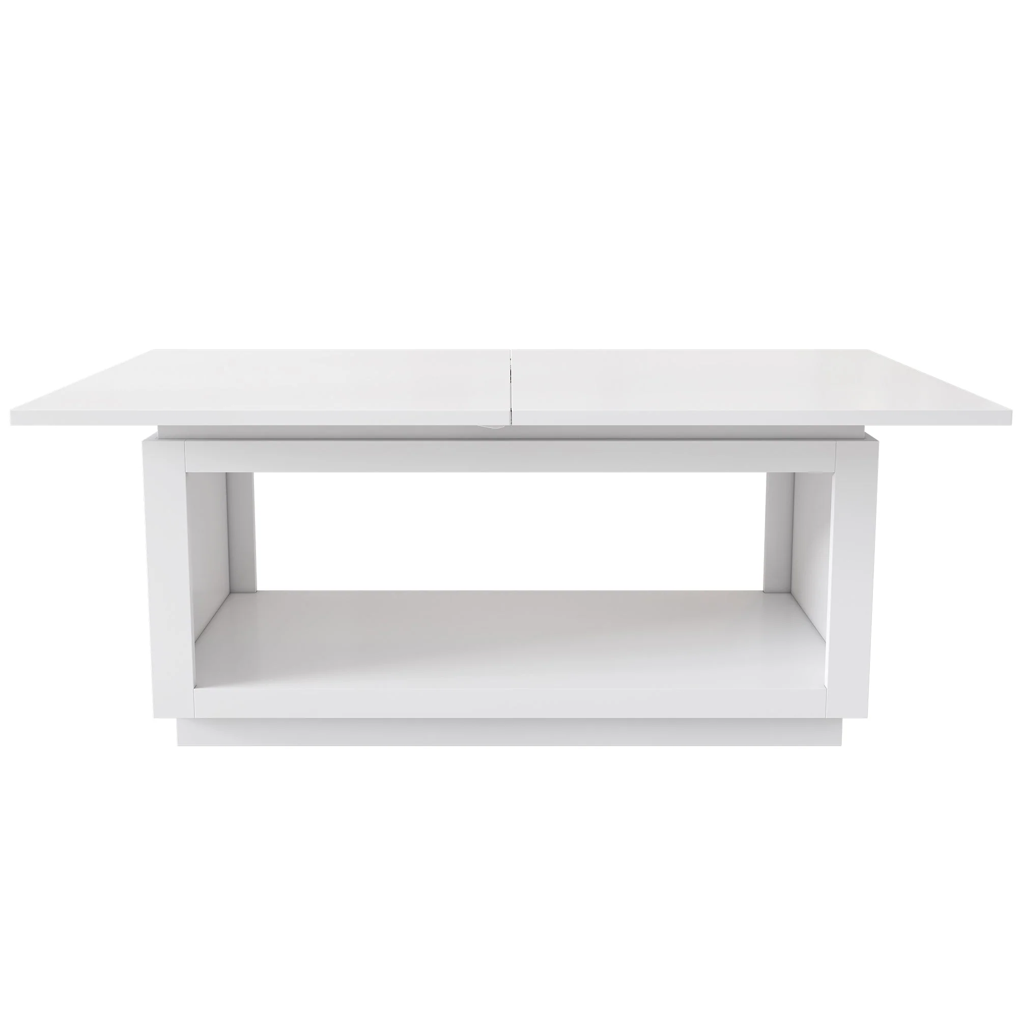 Extendable Dining Table, Modern Simple Square Design 140/180 cm, White - Image 7