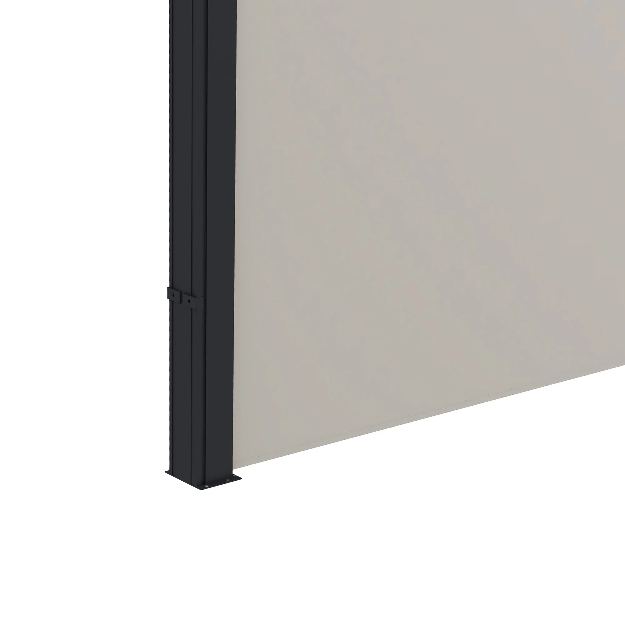 Extendable Side Awning 300x140cm UV Protection Windbreak Metal Polyester Light Grey - Image 7