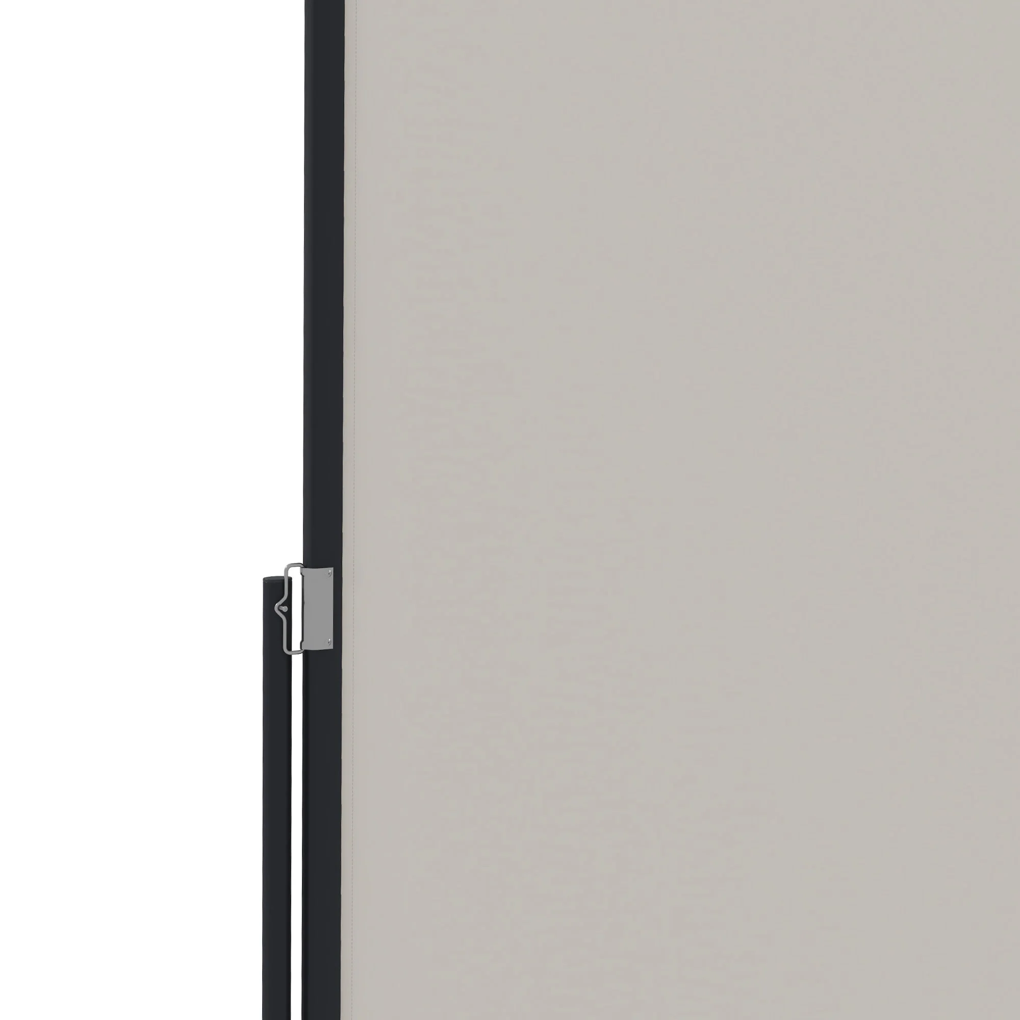Extendable Side Awning 300x140cm UV Protection Windbreak Metal Polyester Light Grey - Image 8