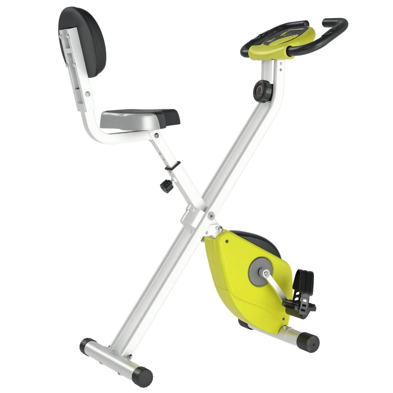 F-Bike Exercise Bike, 8-Level Magnetic Resistance, Height Adjustable, Steel, Yellow/White - Image 2
